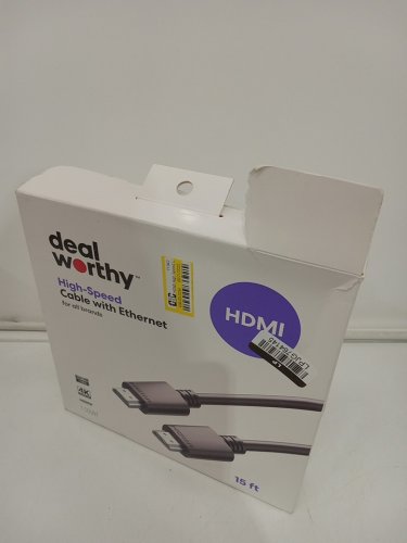 deal worthy High-Speed 4K HDMI Cable with Ethernet - 15ft - black (Model: 008 00 3234) image 2