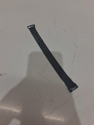 woven stainless steel watch strap - 8.5" - for fitbit charge 5/6 - grey image 3