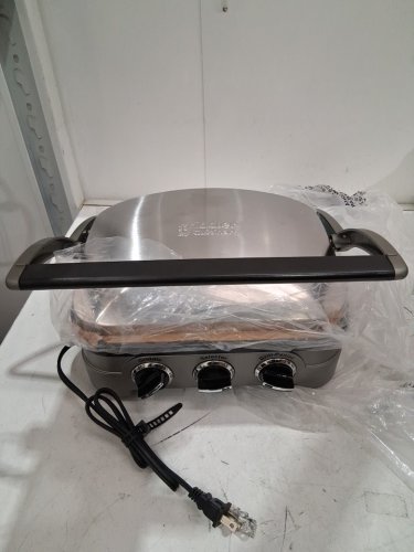 CUISINART GRIDDLER 5-IN-1 REVERSIBLE GRILL/GRIDDLE WITH NON-STICK reversible PLATES - 1500w - STAINLESS STEEL (MODEL: cgr-4nasc) image 4
