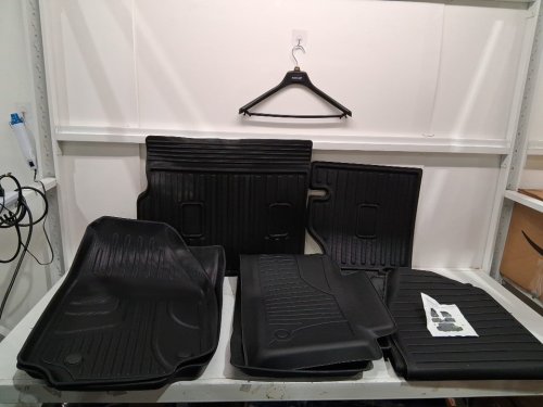 6PC aomsazto floor mats with trunk & backrest mats - fits select vehicles - black image 5