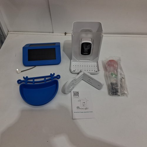 ISYOUNG Solar Powered Smart Bird Feeder Camera - Identify 16,000+ Birds with AI, Auto Capture & Notify - 2.5K UHD - WHITE/BLUE (MODEL: Q39) image 3