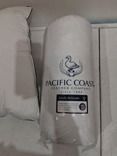 2pk pacific coast Feather and Down Hotel Collection Pillows with 100% cotton shell -  standard - white image 4