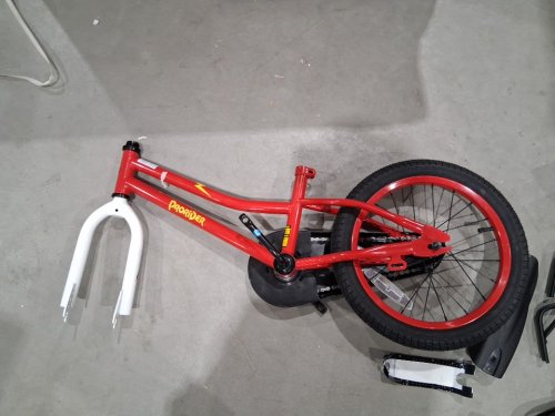 COSTWAY Kid's Bike with Removable Training Wheels and Basket - 16" - RED (MODEL: TS10085RE-16) image 6