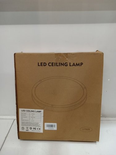 hepside Black Flush Mount LED Ceiling Light with Remote - 3000K-6500K - 13" - BLACK image 2
