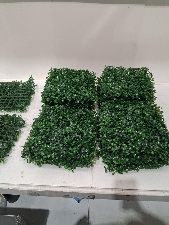 24pk artificial foliage square mats- 9.8"x 9.8"- green image 3