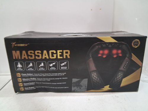 WOQQW SHIATSU NECK & SHOULDER DEEP TISSUE MASSAGER WITH HEAT FUNCTION - BLACK/BROWN (MODEL: JH-R2) image 4