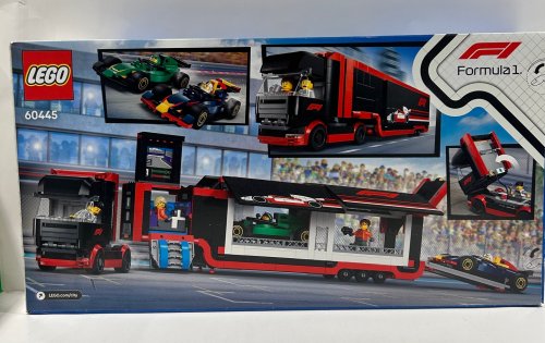 1086pc Lego - city - f1 truck with rb20 & amr24 f1 cars (60445) image 6