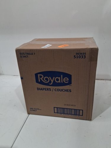 102pk royale premium disposable diapers - size 7  (model: 51033) image 2