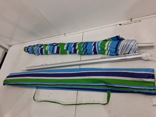 COSTWAY beach umbrella with storage bag - 6FT 10" - GREEN / BLUE (model:NP12248GN) image 3