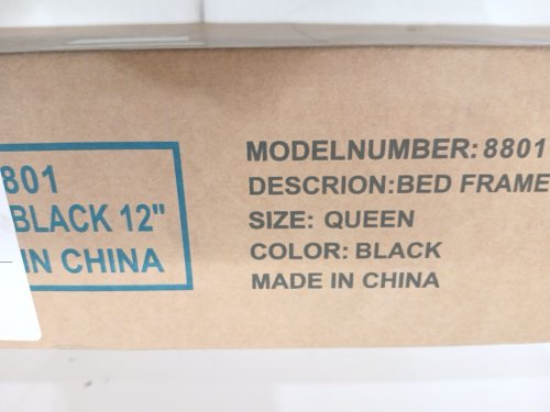HEAVY DUTY STEEL MATTRESS FOUNDATION - QUEEN - 12" - BLACK (MODEL: 8801) image 4