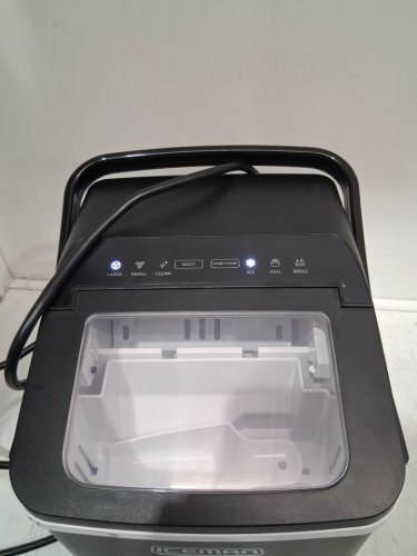 Iceman Dual-Size Ice self cleaning portable counter top ice maker - 22lbs/24hrs - black (model: rj56-bul-12) image 4