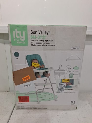 ITY by Ingenuity Sun Valley Compact Folding High Chair - 6m-3y- teal (model: 16872) image 2