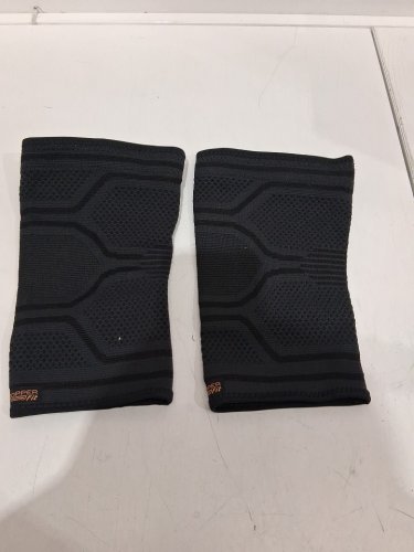 2PK COPPER FIT elite COMPRESSION KNEE SLEEVE - SMALL/MEDIUM - BLACK image 3