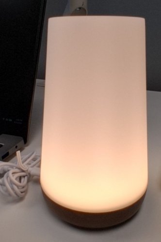 AUXMIR LED NIGHT LIGHT TABLETOP TOUCHABLE DIMMABLE LAMP WITH RGB COLORS AND 5 BRIGHTNESS MODES- 3.5" X 4.7" - DARK BROWN (MODEL:M4) image 4