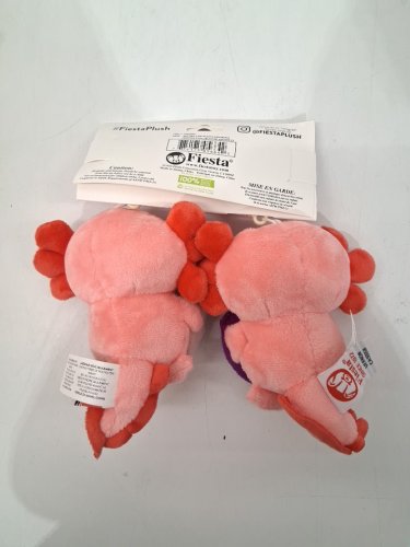 2pc fiesta toy besties magnet heart axolotl keychains - 5.5" - pink image 3