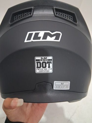ILM adults Motorcycle Dual Visor Flip up Modular Full Face Helmet DOT certified - medium (57-58) - matte black (model: ILM-902) image 7