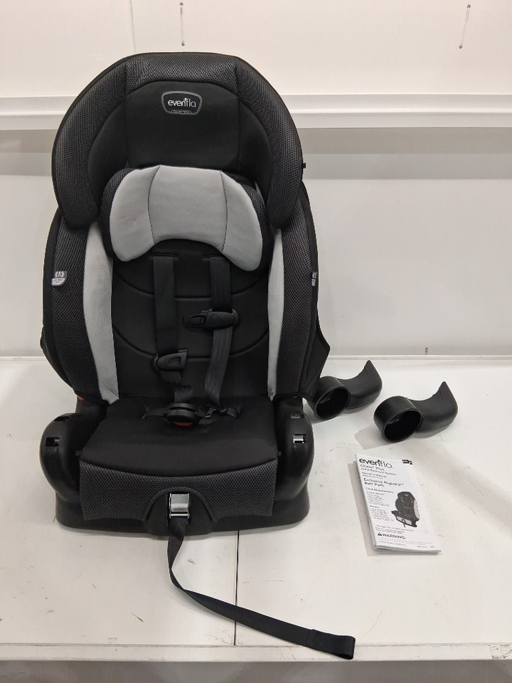 EVENFLO CHASE PLUS 2-IN-1 BOOSTER CAR SEAT FOR KIDS, 5-POINT HARNESS CONVERTS TO HIGH BACK BOOSTER - HURON/BLACK/GREY (MODEL: 30712344C) image 2