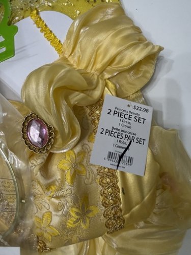 TODDLER DISNEY BEAUTY AND THE BEAST PRINCESS BELLE COSTUME WITH CROWN - 2T - YELLOW image 3
