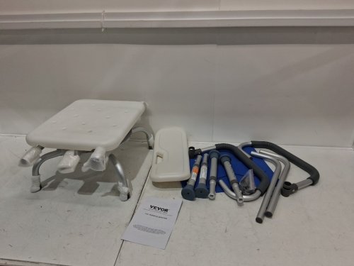 VEVOR Shower Chair 360° Swivel Bathtub Shower Seat with Pivoting Arms - tub transfer bench - white/blue (model: fbl650326) image 3