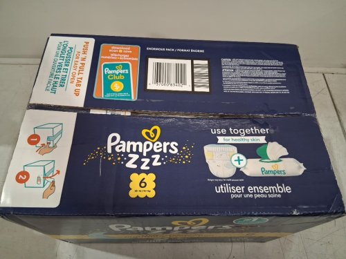 72PK Pampers ZZZ Nighttime Overnight Protection Diapers - Size 6 (35+ LBS) image 3