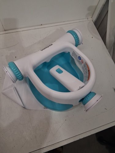summer by ingenuity my bath seat, supports transition to adult tub - ages 5-10m - Aqua/blue/white (model: 19490) image 4