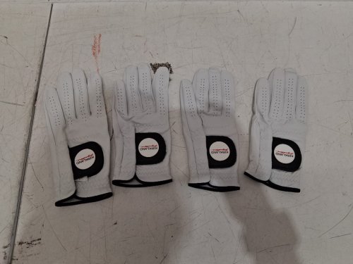 4PK Kirkland Signature Premium Cabretta Leather Golf Gloves - LEFT Hand - MEDIUM - White (Model: 1819560) image 4