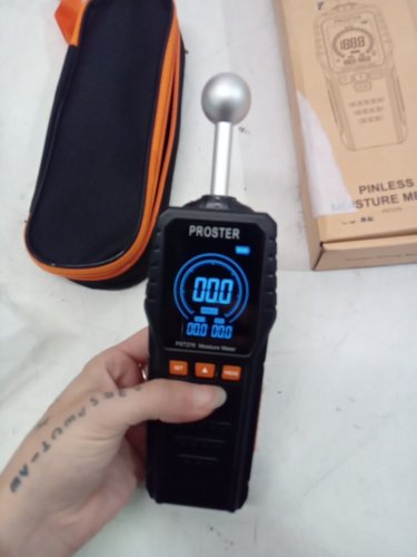 Proster Pinless Wood Moisture Meter with Storage Case - black image 3