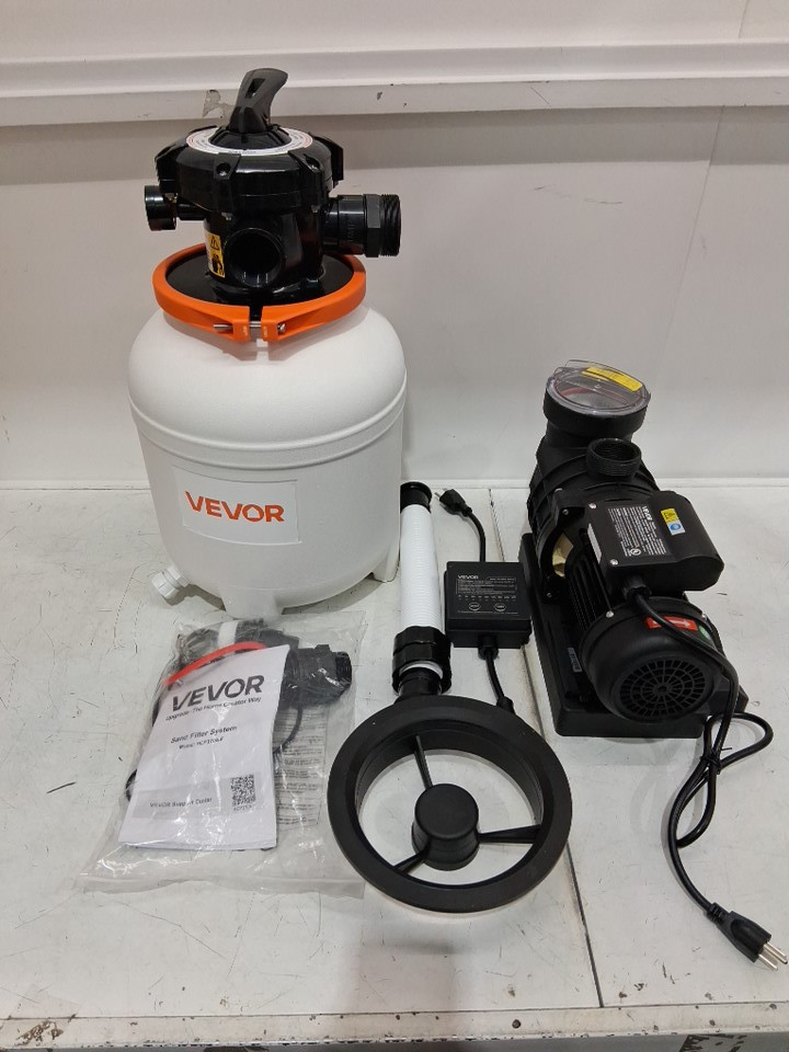 Sand Filter Pump for Above Ground Pools with 6-Way Multi-Port Valve & Strainer Basket - 12", 3000 GPH, 1/2 HP (model: hcp370a-f) image 4