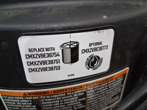 craftsman portable Stainless Steel Wet/Dry Shop Vacuum with Attachments - 10Gal - 6.0 Peak HP  - stainless steel/black (model: CMXEVBE17155) image 5