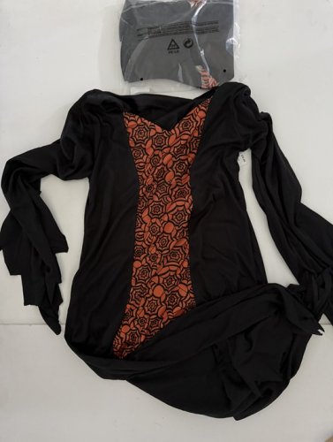 3PC WOMEN'S RUBIES WITCH COSTUME - MEDIUM (8-10) - BLACK/ORANGE (STYLE: 700205) image 3