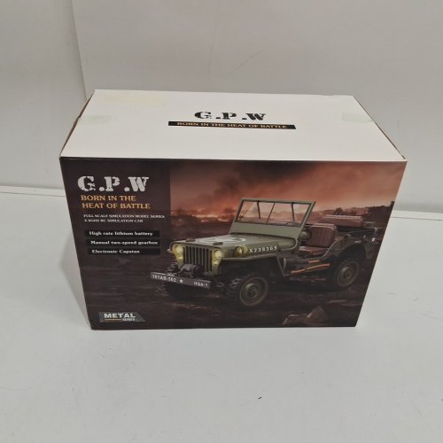Hylukon Remote control off-road military jeep with 2 rechargeable batteries - 1/14 scale - 2.4ghz - 4wd - green (model: HG4-58) image 2