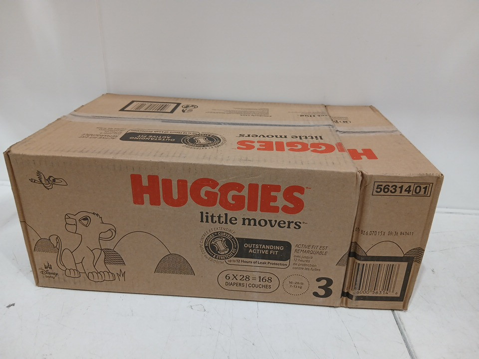 168PK HUGGIES LITTLE MOVERS BABY DIAPERS - SIZE 3 (16-28LBS) - DISNEY THE LION KING LIMITED EDITION (model: 5631401) image 2
