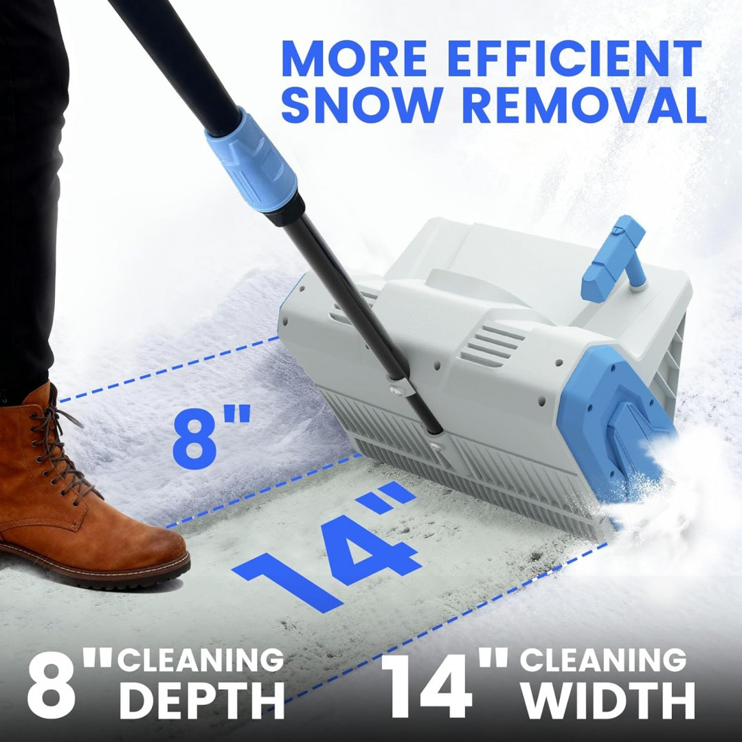 Kelinova Electric snow shovel blower - 14" x 8" clearing area - white/blue/grey/black ( Model: CB0221801) image 2