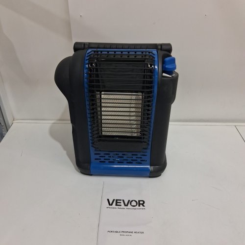portable indoor/outdoor propane heater with Stepless Temp Settings - 9000btu/hour - 7.5" x 12.6" x 16.1" - black/blue (model: ad037m) image 4
