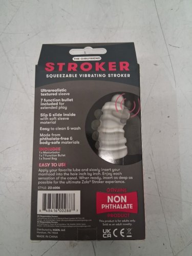 zolo The Girlfriend Squeezable Vibrating Masturbator Stroker with 7 function bullet and travel bag image 4