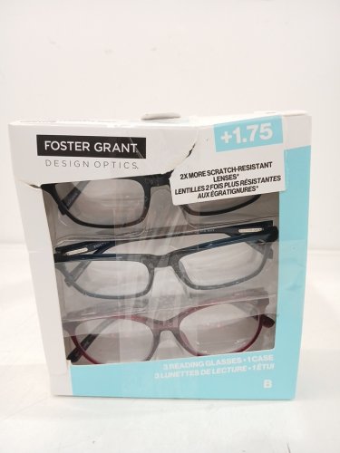 3PC FOSTER GRANT READING GLASSES - +1.75 - ASSORTED COLOURS image 2