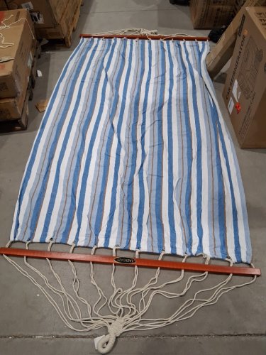 lazydaze heavy duty Fabric Double Hammock with Spreader Bar - 11ft - 450lba capacity - blue (model:hm-l-fb001) image 3
