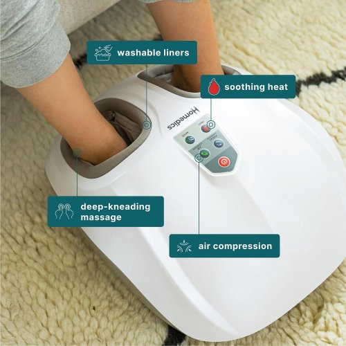 Homedics Shiatsu Air 3.0 Heated Foot Massager WITH REMOTE - Red (Model: FMS-352HJ-RD) image 2