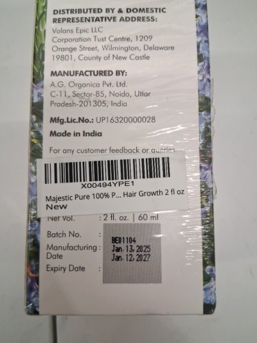 2 Majestic Pure 100% Pure Rosemary Oil with Biotin for Hair Care - 60ml/each image 4