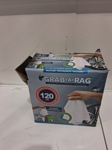 120pk Grab-A-Rag reusable multi-purpose microfiber Rags - white (model: 3330346) image 2