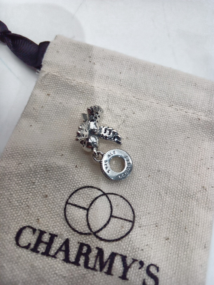 womens PANDORA X CHARMY hogwarts HEDWIG OWL charm -  s925 sterling silver image 3