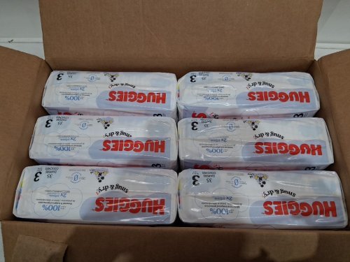 210PK HUGGIES SNUG AND DRY DIAPERS - SIZE 3 - WHITE image 3