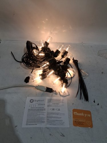 brightown s14 cafe string lights - 25ft - black image 3