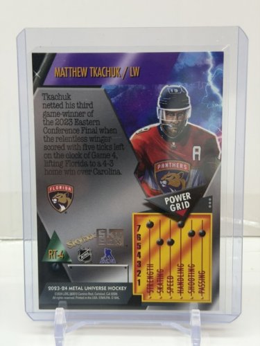 MATTHEW TKACHUK - 2023-24 SKYBOX METAL UNIVERSE POWER GRID CARD (RT4) image 2