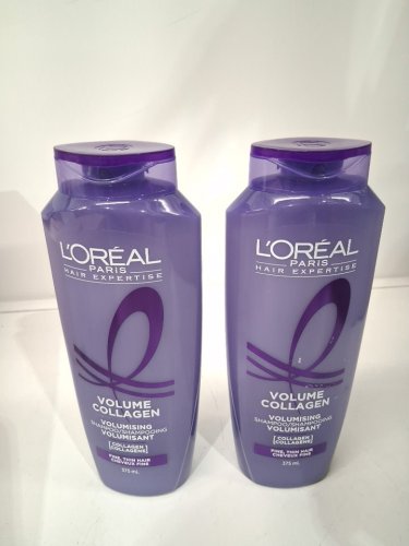 2 l'oreal paris hair expertise volume collagen volumizing shampoo - 375ml each image 2