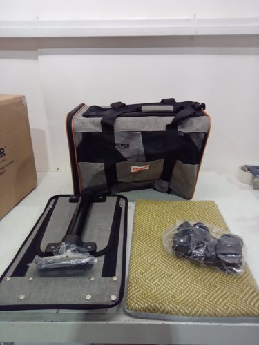 VEVOR pet Carrier with Wheels, collapsible bowl, and strap Airline Approved - 22lbs cap - grey/black - (Model: JW-XB21212255(218)) image 4