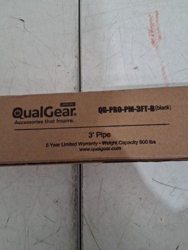 QUALGEAR THREADED PIPE ROOF MOUNTED PROJECTOR accessory - 3FT- black (model: QG-PRO-PM-3FT-B) image 3