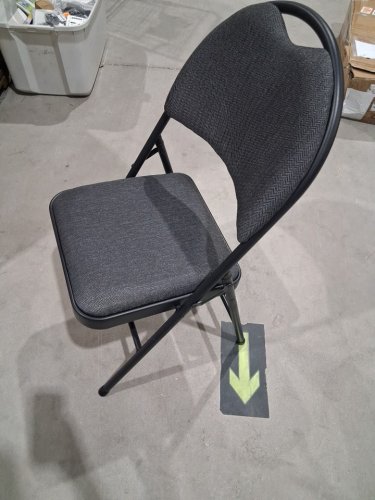 star elite fabric padded metal folding chairs - 300LBS CAP - 19.5" x 18.5" x 39" - grey (model: 1731062) image 2