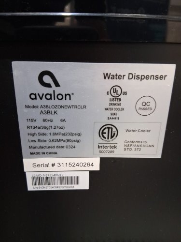 AVALON A3 3 Temperature BOTTOM LOADING SELF CLEANING ELECTRIC WATER COOLER - BLACK (MODEL: A3BLOZONEWTRCLR/A3BLK) image 9