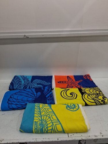 5 Pack Oversized Microfiber Lightweight Beach Towel - 36" x 72" - assorted colors (model: BT1219002) image 3